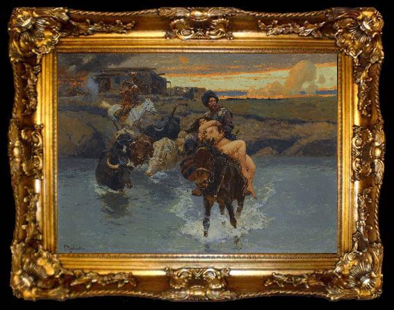 framed  Franz Roubaud The Kidnapping, ta009-2